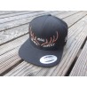 "BLACK FOREST Hirschsprung"  Geweih in 3D gestickt Snapback Cap 6 Panel